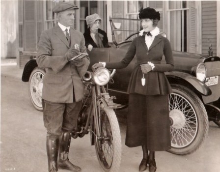 b & w movie still - with sallie